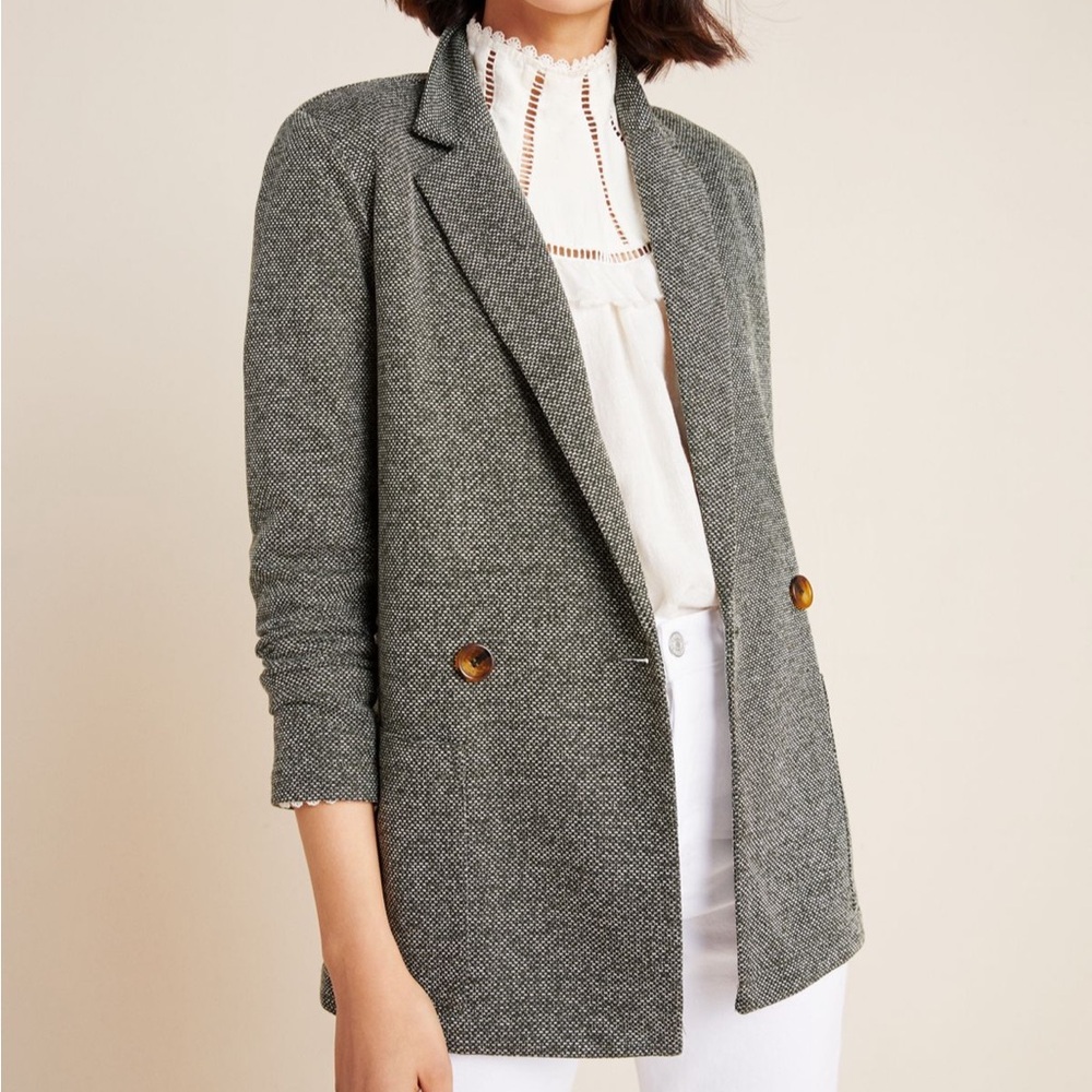 Anthropologie Cambridge Knit Blazer